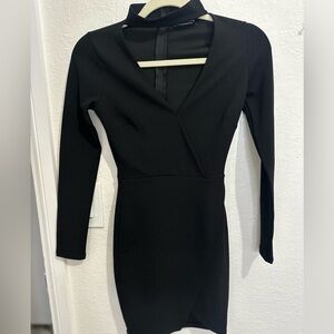 Fashion Nova Black Long Sleeve Dress